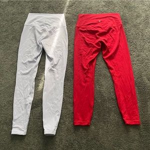 Two pairs of lululemon align high waisted leggings